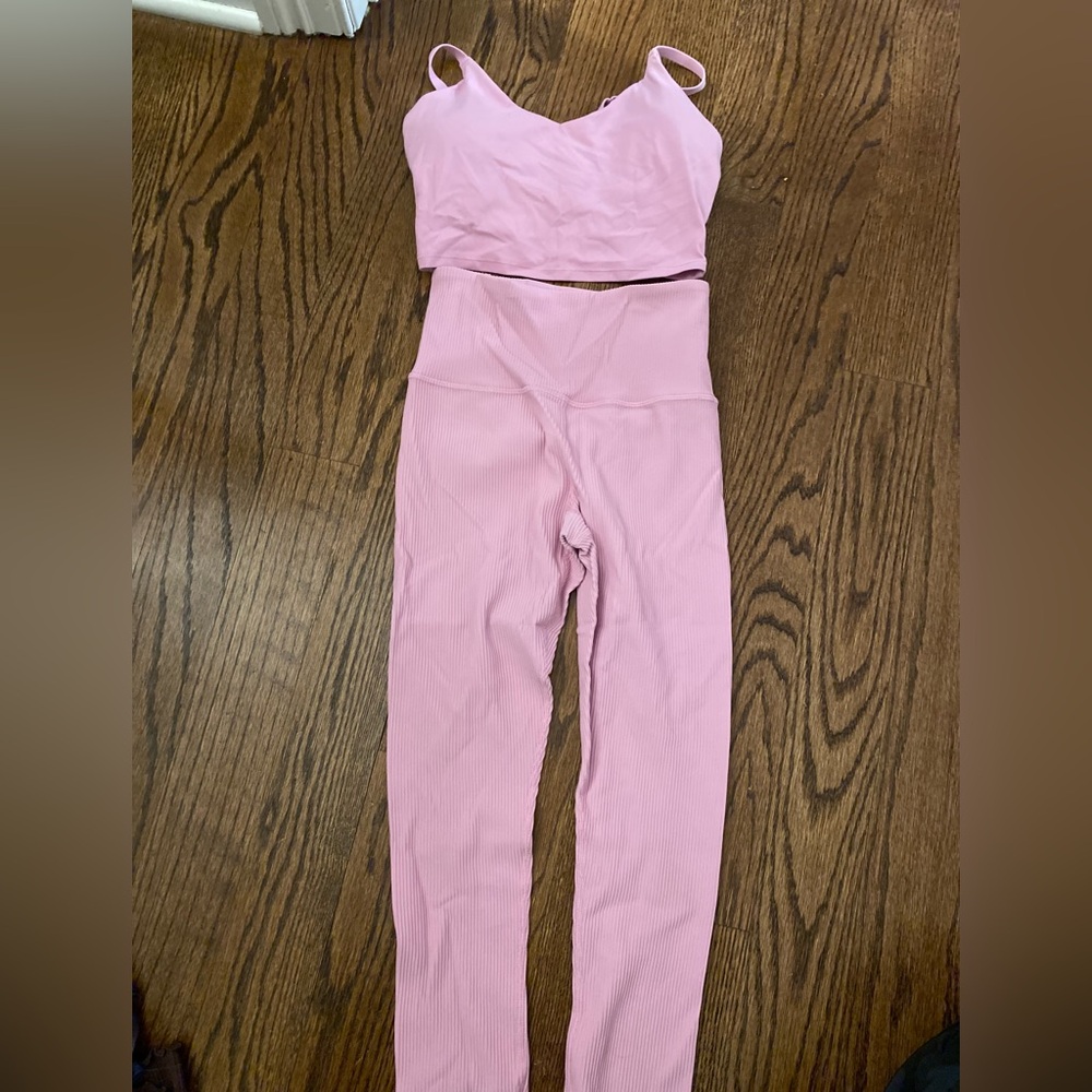 Pink Athleta workout set